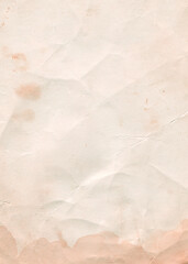 Bloody paper texture. Retro photo paper. Old antique sheet paper texture. Announcement board. Blood drops. Vintage postcard. Blood background. Aged bloodstain wallpaper.