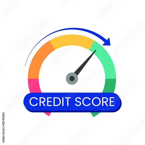 Credit Score Income Banking Service Credit Report Icon Sign Symbol Design Vector