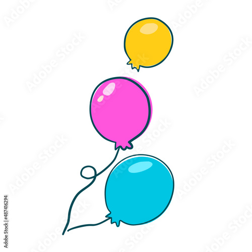 Vector illustration, balloons isolated on a white background.