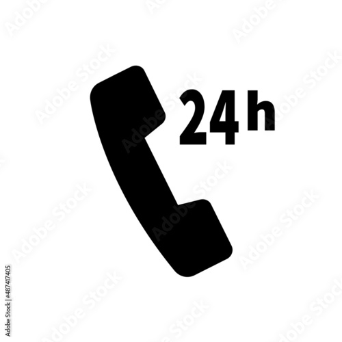 
24-hour phone access icon, ambulance. Photodesign photo