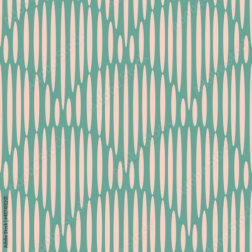 Abstract scallop vector pattern seamless background. Backdrop with grunge textured shell shapes made from single brush strokes. Pink blue design. Wave scale style modern repeat all over print.
