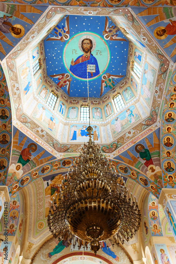 Iconographic Church ceilinginside.