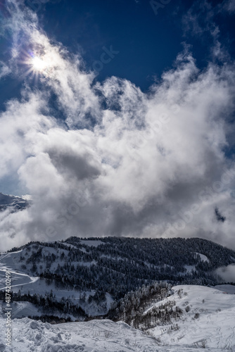 Rosa Hutor lanscape mountain ski