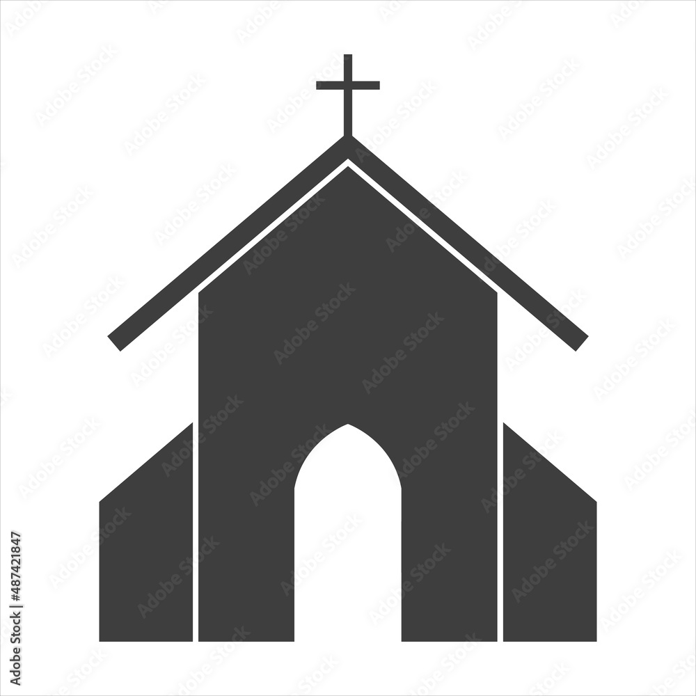 church vector icon on white isolate. Vector church vector icon on white isolate. Vector