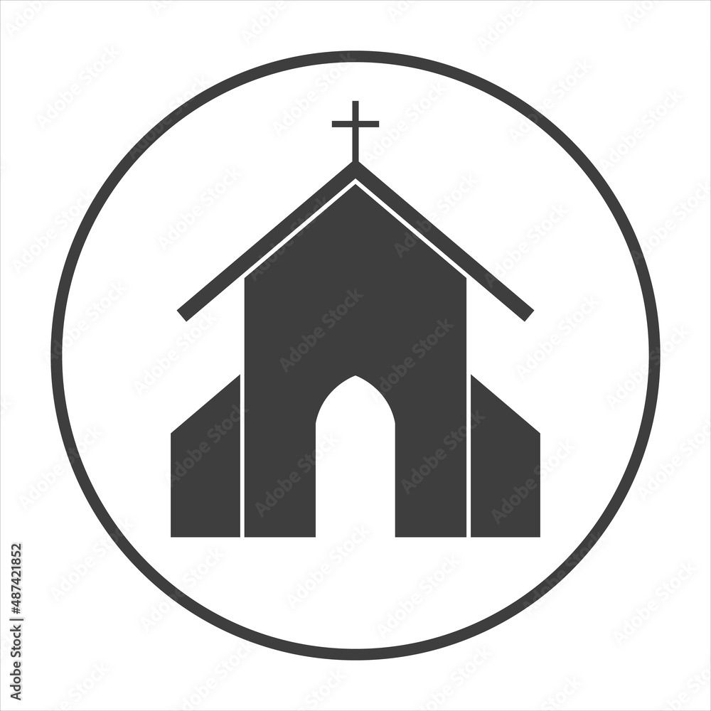 church vector icon on white isolate. Vector church vector icon on white isolate. Vector