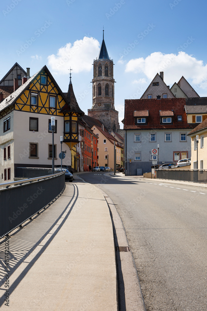 Obraz premium Die Altstadt von Rottweil in Baden-Württemberg. The old town of Rottweil in Baden-Württemberg.