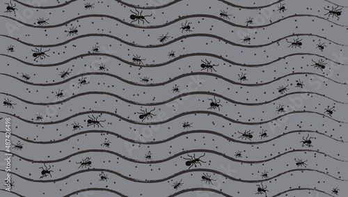 ant print vector background for printing on different materials