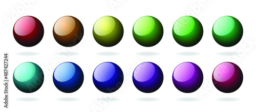 Canvas Print Volumetric multi-colored balls