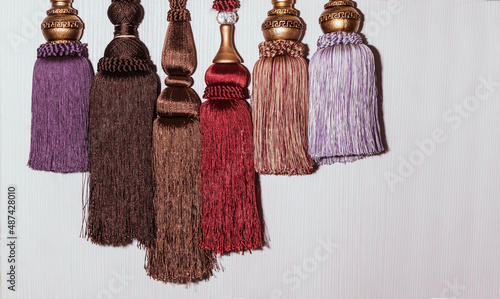 Pendants with fringe for curtains