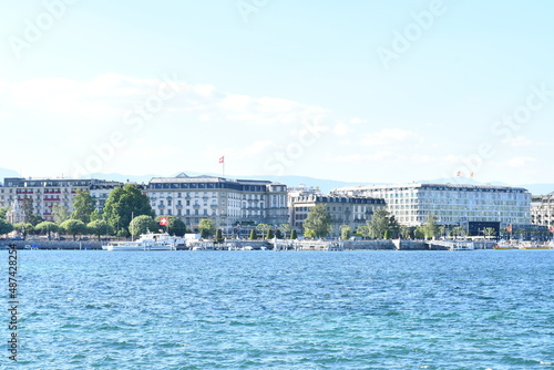 europa, arquitectura, suiza, ginebra, paisajes, lago