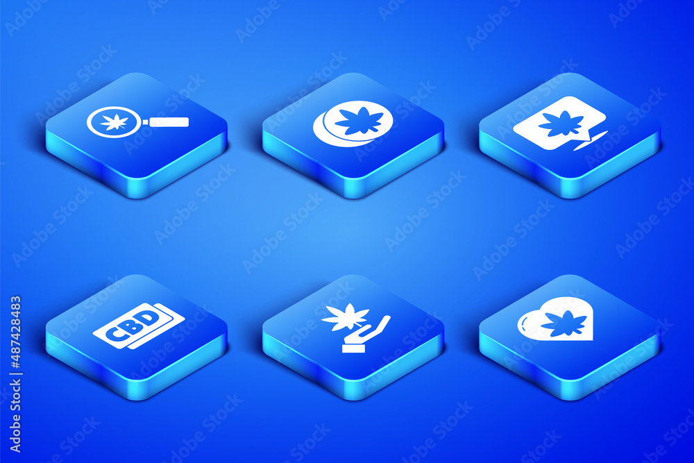 Set Marijuana leaf in heart, Magnifying glass and marijuana, or cannabis, Cannabis molecule, Herbal ecstasy tablets and Location icon. Vector Set Marijuana leaf in heart, Magnifying glass and marijuana, or cannabis, Cannabis molecule, Herbal ecstasy tablets and Location icon. Vector