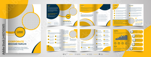 Yellow Colour Company Profile Design, Brochure Design, LookBook Design, Magazine Design, Catalog Design, New Clean and simple 12 page brochure template