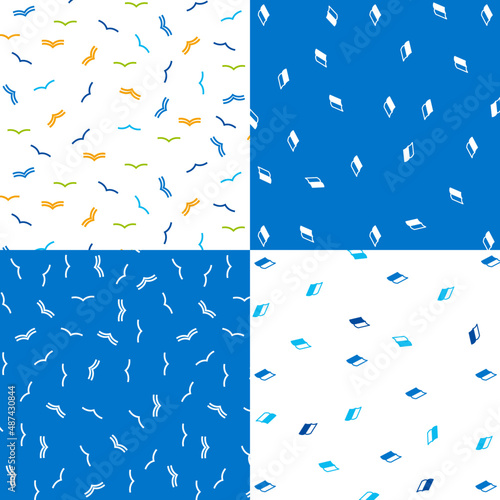 blue texture background concept ornament books print collage library