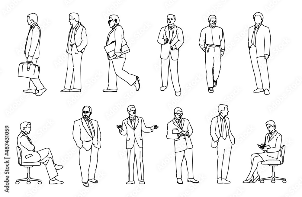 Business people set. Business people set.