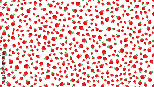 apple of red color on a white background, vector illustration, pattern. fruit for eating. healthy food, diet food, vegan food, raw food diet. seamless illustration