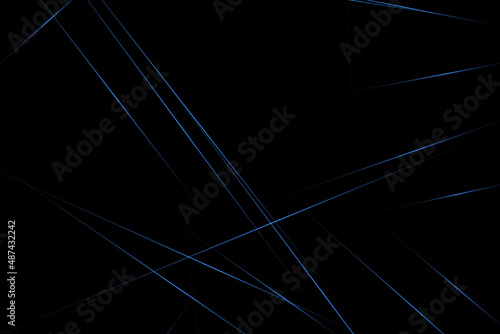 Abstract black with blue lines, triangles background modern design. Vector illustration EPS 10.