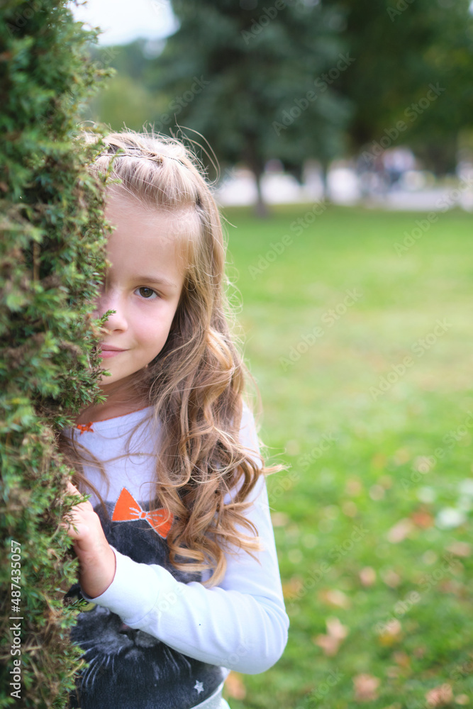 Portrait of pretty child girl outdoors Portrait of pretty child girl outdoors