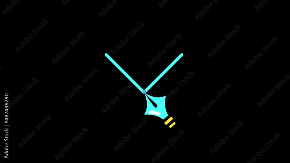 4k video of drawing a blue line on black background. 4k video of drawing a blue line on black background.