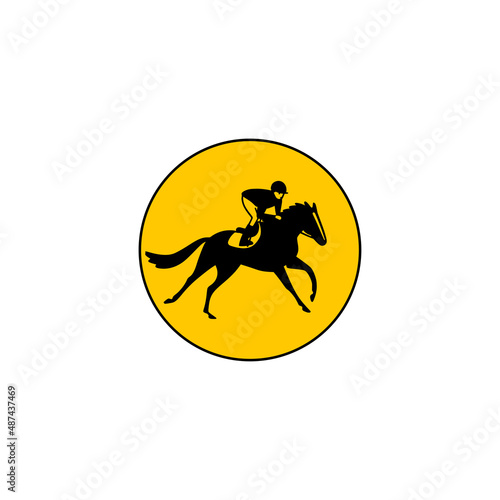 Horse Jockey Badge