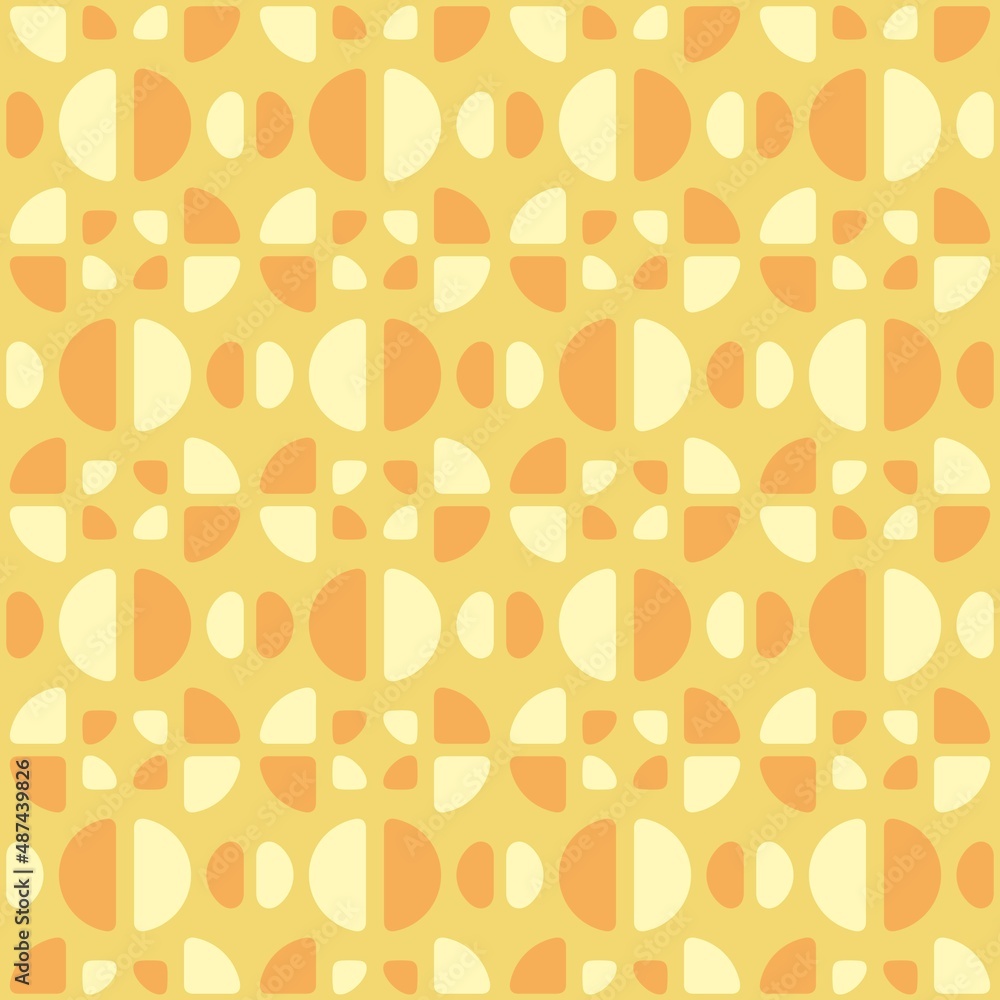 Rounded abstract seamless pattern - accent for any surfaces. Rounded abstract seamless pattern - accent for any surfaces.