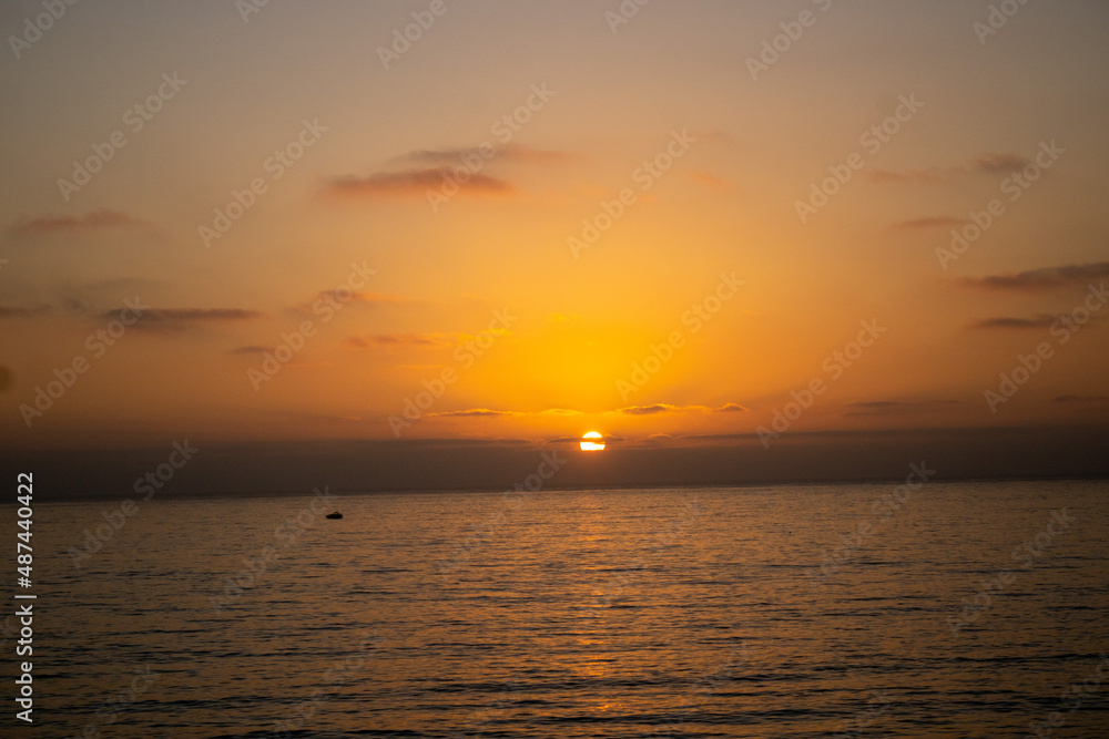 sunset over the sea @ Sunset Cliffs, San Diego