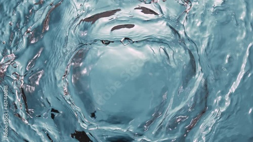 Super slow motion of waving water surface,1000 fps. photo