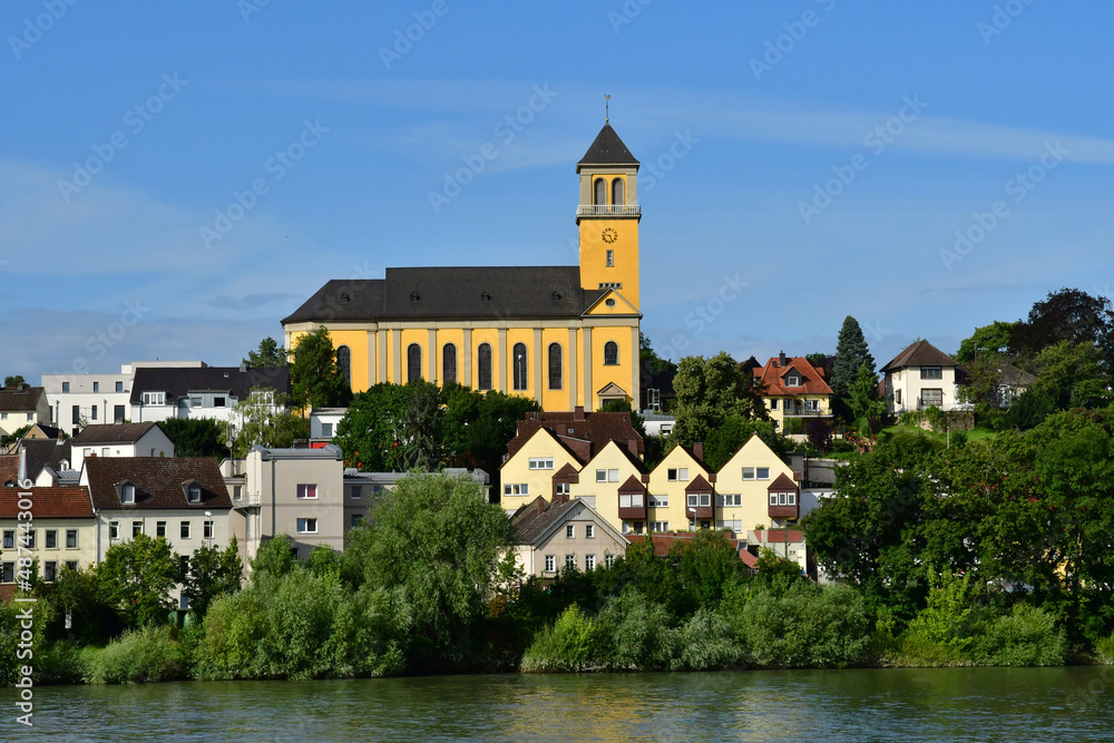 Rhine valley; Germany- august 11 2021 : a cruise on the Rhine