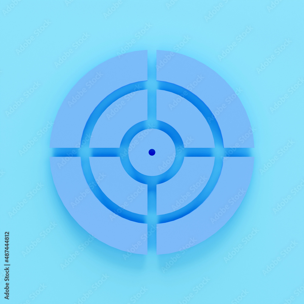 3d target icon redner, isolated on blue colour backgorund. Succes concept 3d target icon redner, isolated on blue colour backgorund. Succes concept