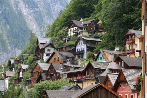 Hallstatt mountain village in the Alps, Salzkammergut, Austria