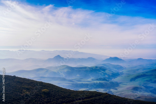 Clouds, fog in the Mountains, Valley from View