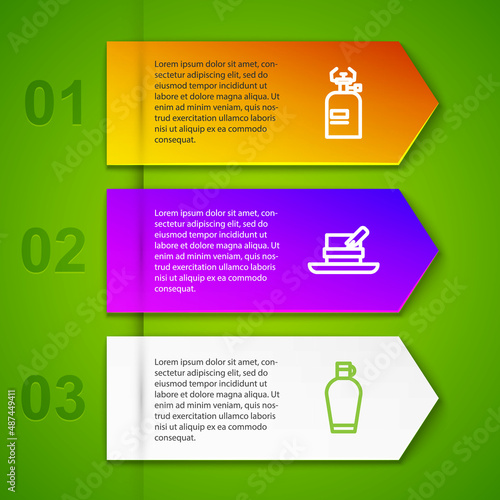 Set line Camping gas stove, Hunter hat with feather, Canteen water bottle and Tourist tent. Business infographic template. Vector