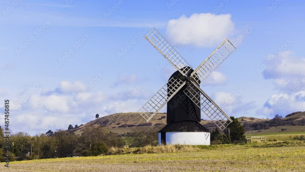Timelapse of traditional windmill in the English countryside Timelapse of traditional windmill in the English countryside