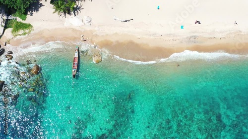 Aerial view of Tanote beach, Koh Tao, Thailand