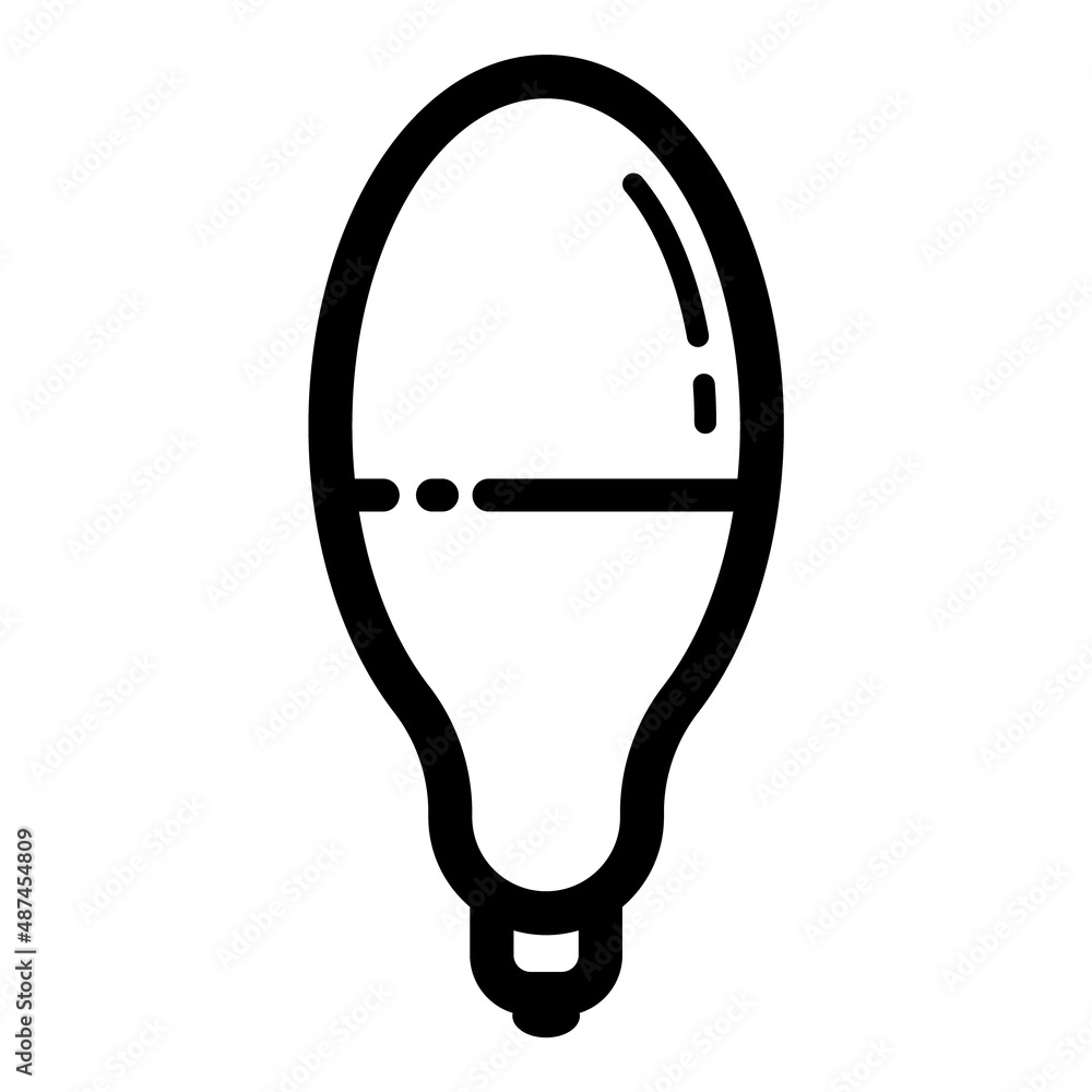 Energy Saving Lightbulb Flat Icon Isolated On White Background Energy Saving Lightbulb Flat Icon Isolated On White Background