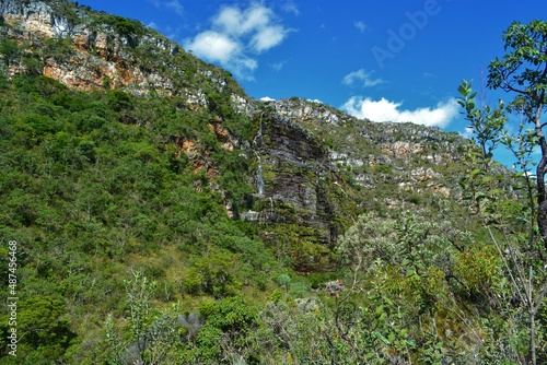 mountain landscape with blue sky