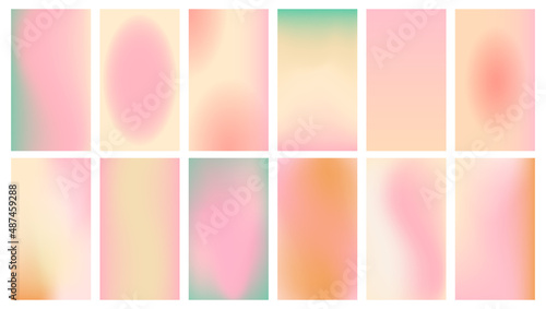 Social media backgrounds stories with abstract gradient design. Pink, blue, purple, violet fluid cover