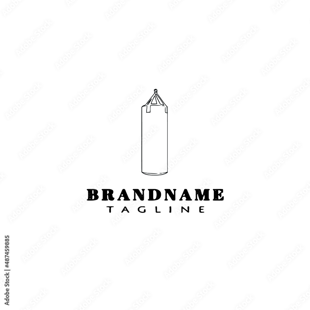 punching bag logo cartoon design icon vector punching bag logo cartoon design icon vector