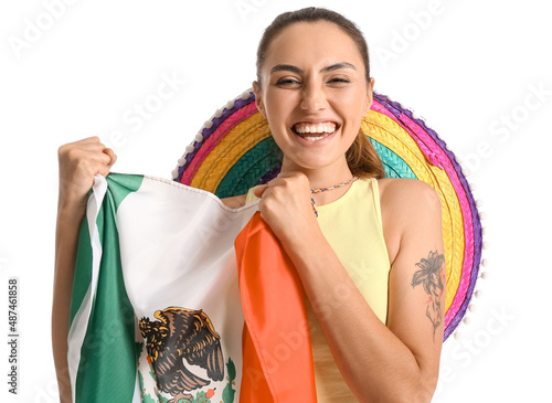 Happy young woman with Mexi...