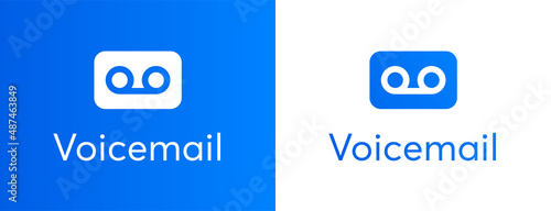 Voicemail icon in flat design. Voice message icon vector illustration.