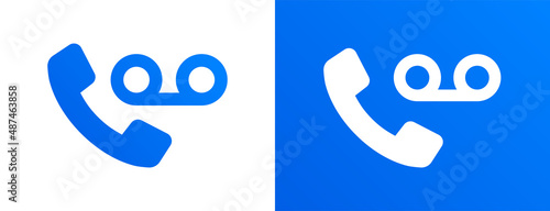 Voicemail vector icon. Call recording symbol. Vector illustration