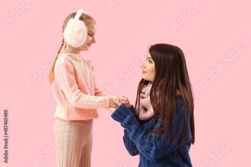Little girl and her mother ...