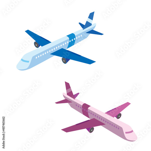 航空機のアイソメトリックイラスト