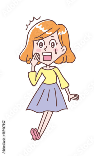 驚愕の事実に驚いている若い女性
