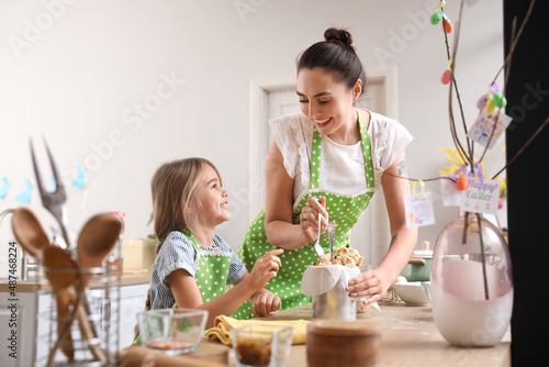 Little girl with her mother...