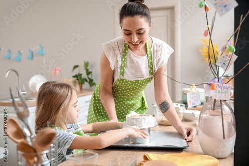 Little girl with her mother...