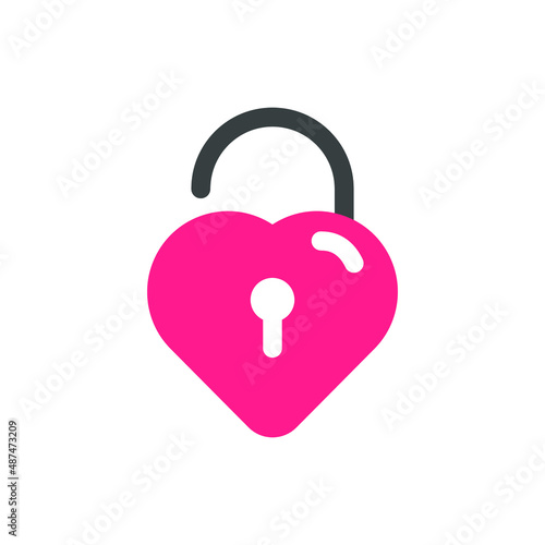 un padlock heart illustration