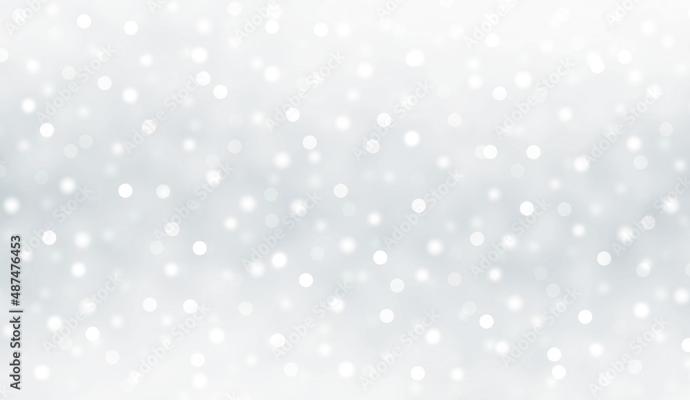 Glittering falling snow abstract textured illustration. White winter holidays background.