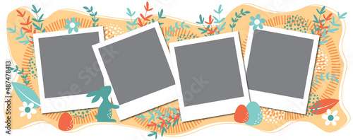 Ostern Template, Vorlage, Platzhalter für eigene Fotos