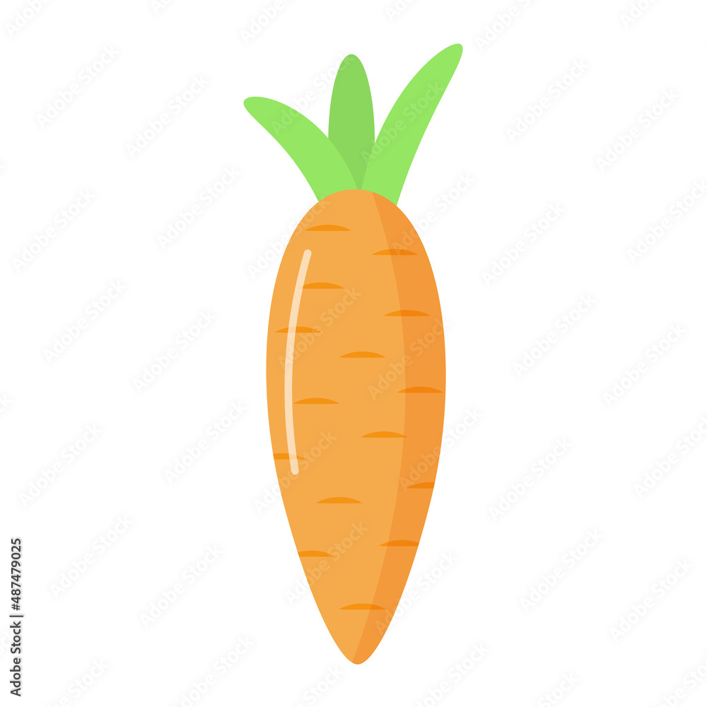 Cute cartoon carrot isolated on white background. Cute cartoon carrot isolated on white background.
