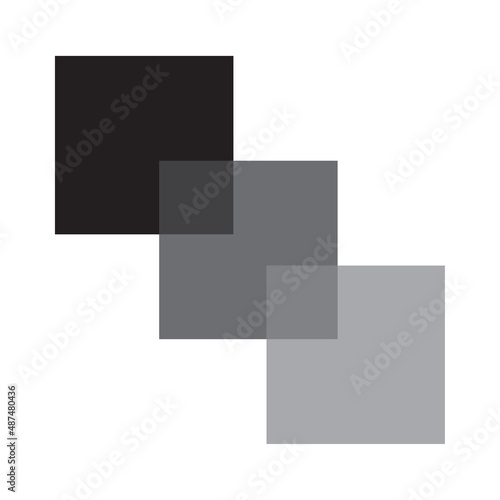 Flat three rhombuses. Business concept. Simple design. Web 3. Modern pattern. Vector illustration. stock image.